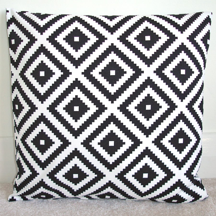 Gray And Blue Aztec Diamond Throw Pillow Gray And Blue Aztec Diamond Throw Pillow