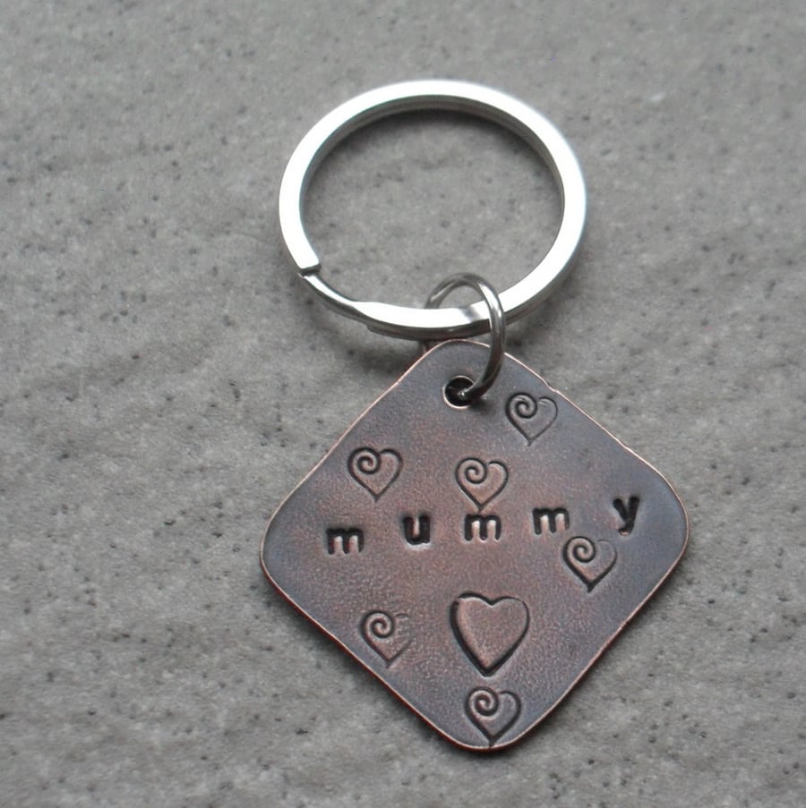Mummy Copper Keyring 