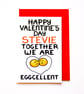 Funny Valentine's Personalised Card, Personalized Egg Valentine's Card - Image 4