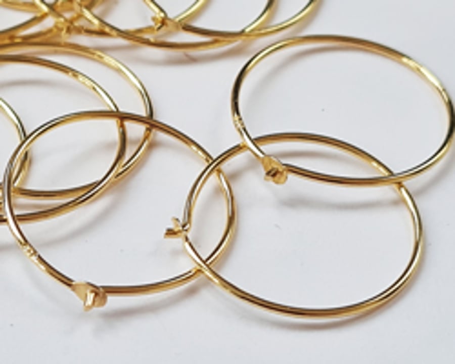 Gold Vermeil 18mm Hoop Earrings