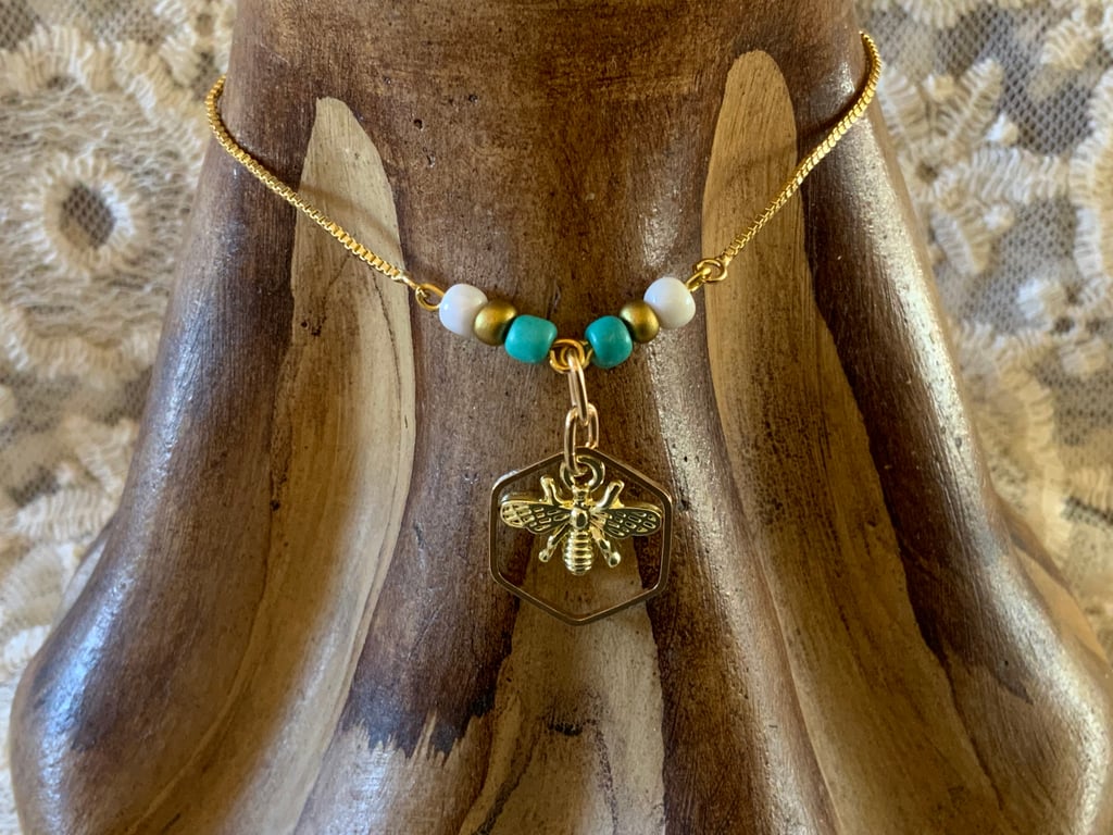 Bumble Bee Slider Bracelet.