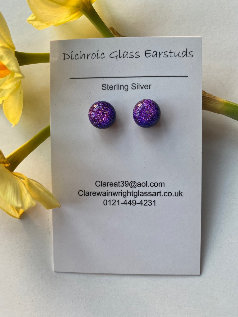 Dichroic Glass Earrings 
