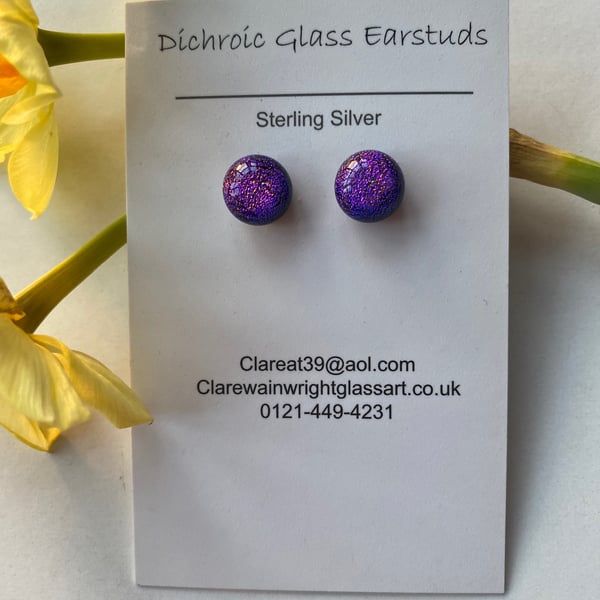 Dichroic Glass Earrings 