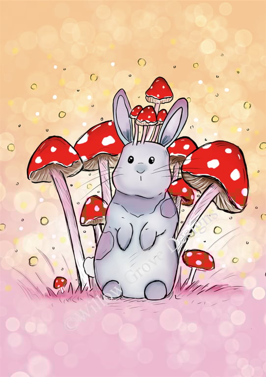 Bunny wonderland signed print 