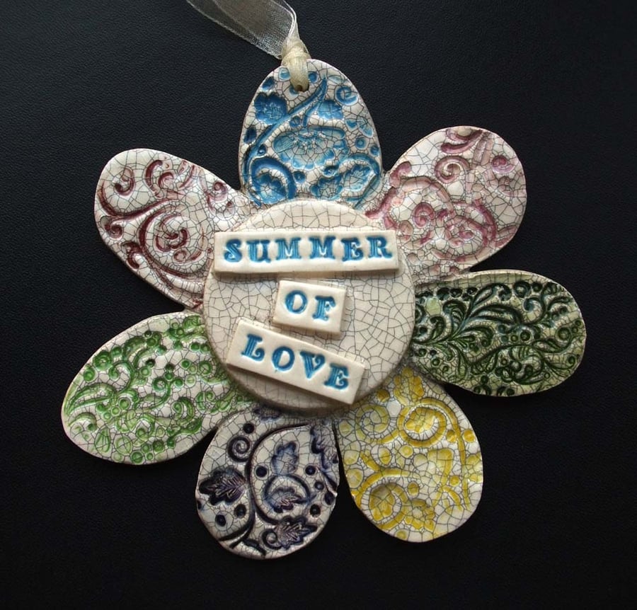 Summer of Love ceramic flower decoration