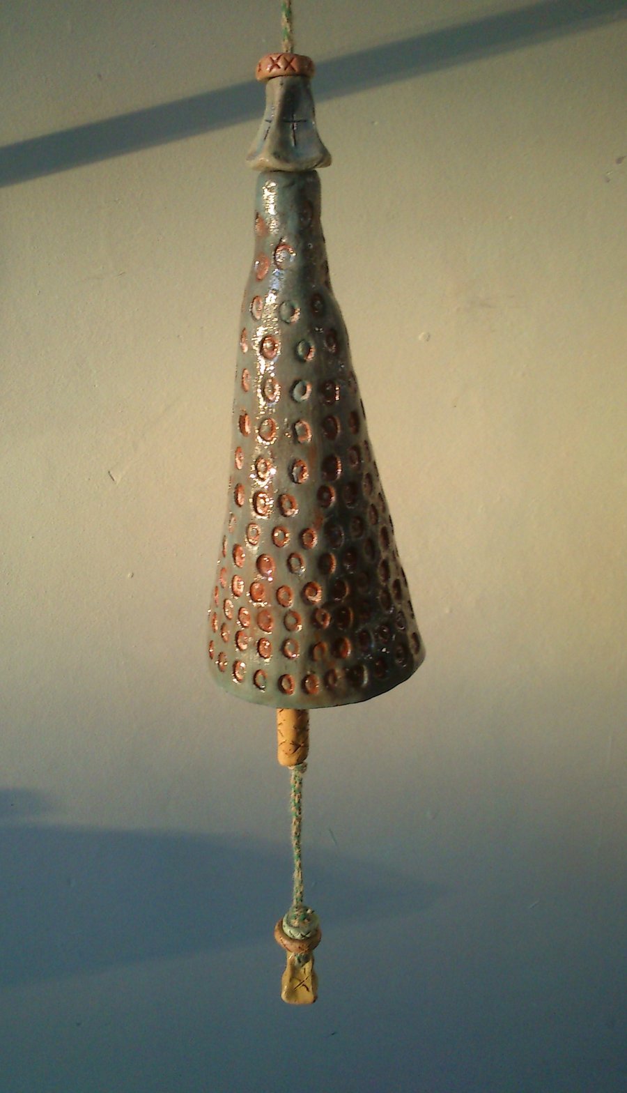 Moss Green Ceramic Textured Bell