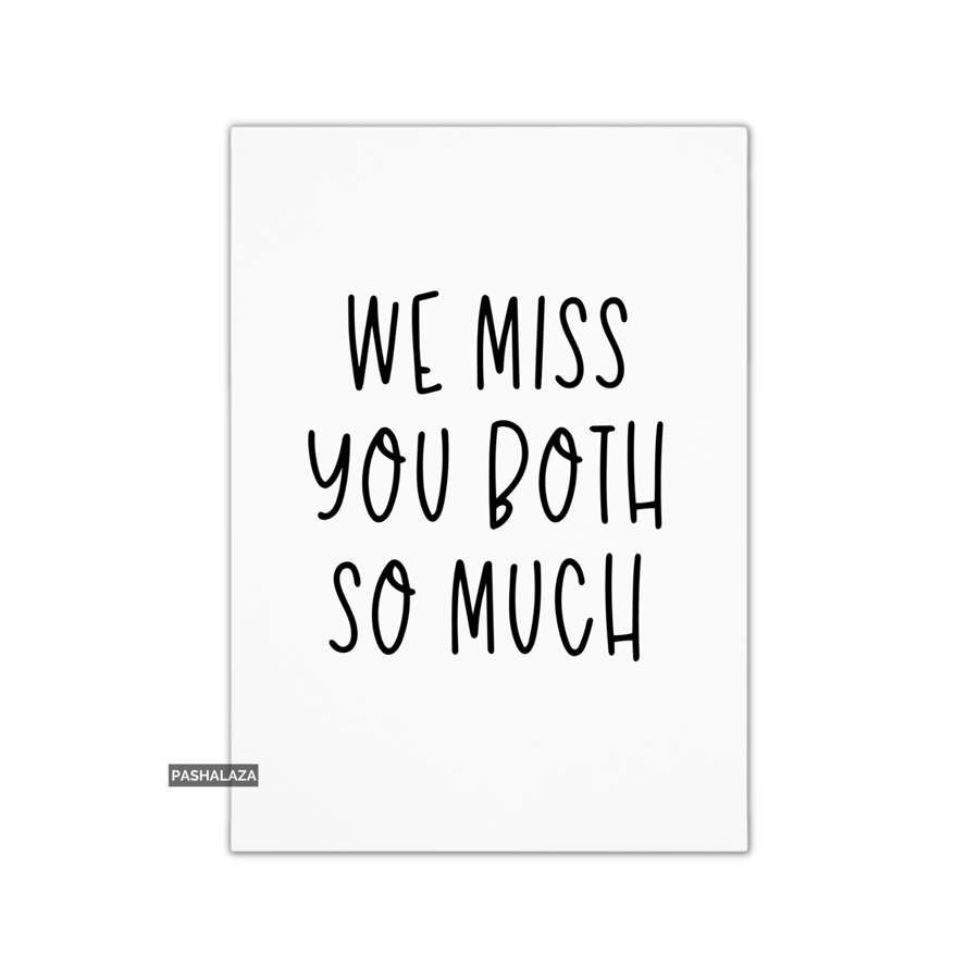 Miss You Card For Him Or Her - Missing You Cards - Both Miss You
