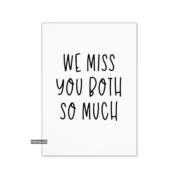 Miss You Card For Him Or Her - Missing You Cards - Both Miss You