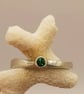 Sterling Silver Ring with 3mm Tsavorite Garnet – One of a Kind - Image 5