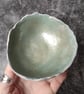 Coastal Inspired Bowl with Mother of Pearl Effect Interior, Artisan Wabi Sabi - Image 6