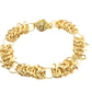 Gold plated chainmaille bracelet with fancy gold coloured magnetic clasp - Image 3