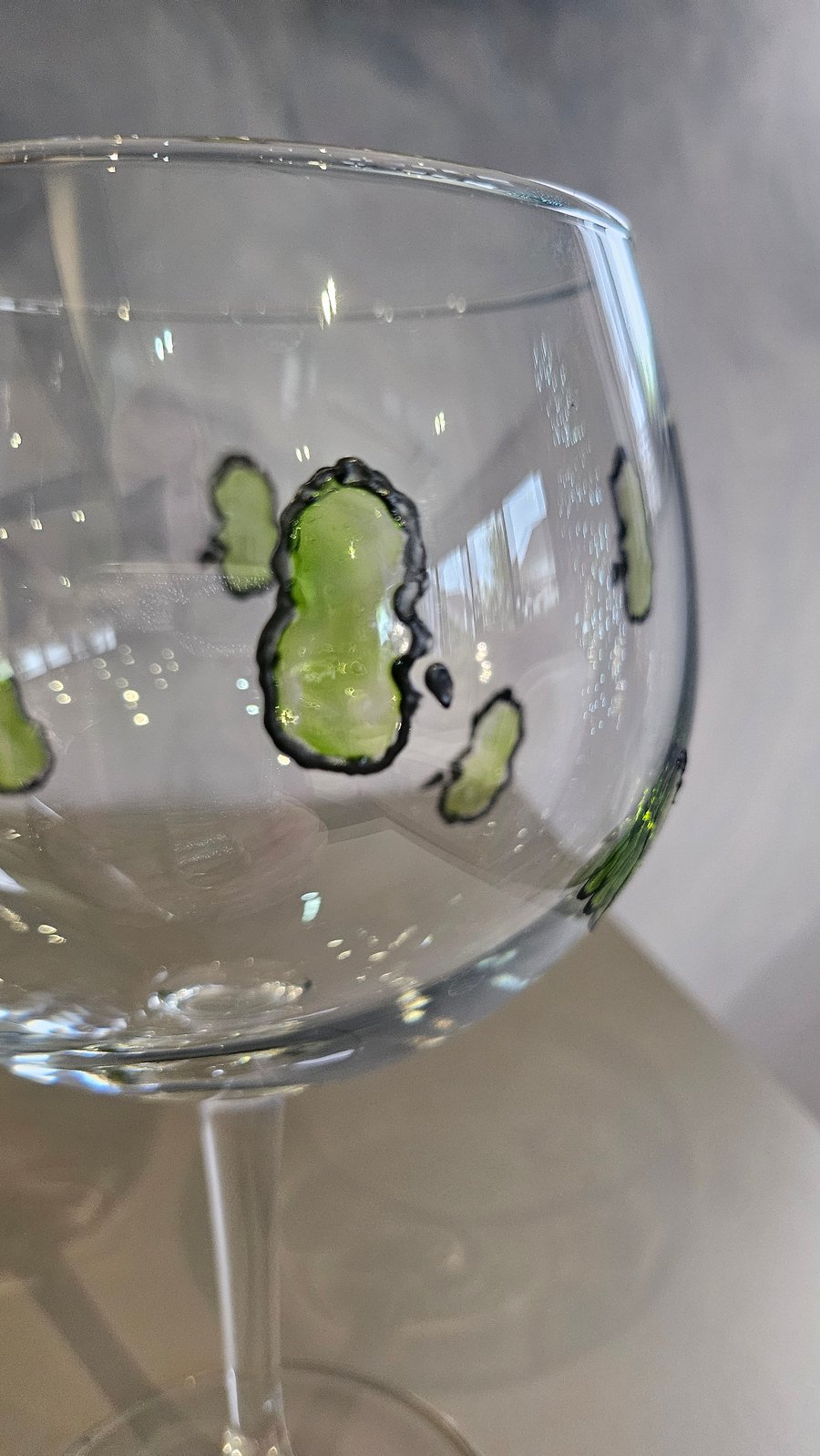 Isle of Arran Hand-Painted Gin Glass — Scottish Coastal Design