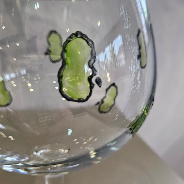 Isle of Arran Hand-Painted Gin Glass — Scottish Coastal Design