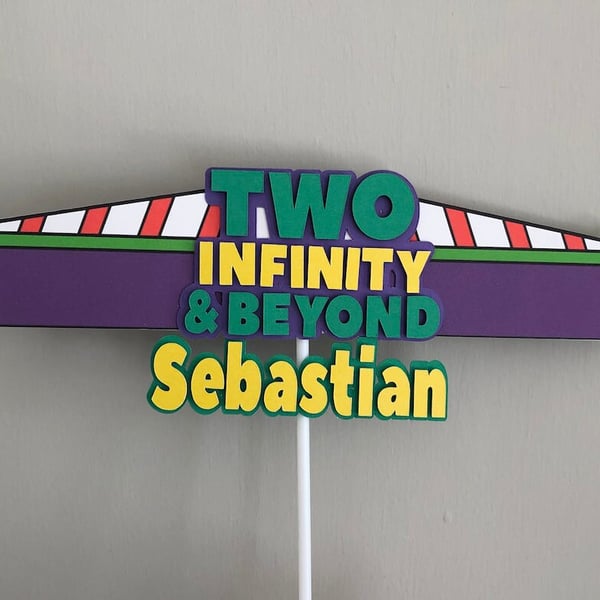 Two Infinity Birthday Cake Topper