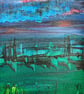 'Moody Sky' Abstract Acrylic Painting on Paper - Image 3