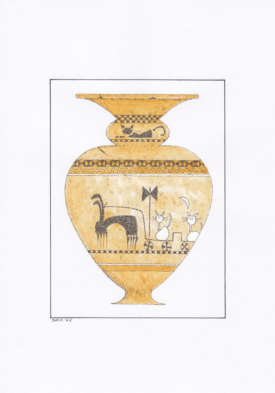 The Cat Chariot Vase