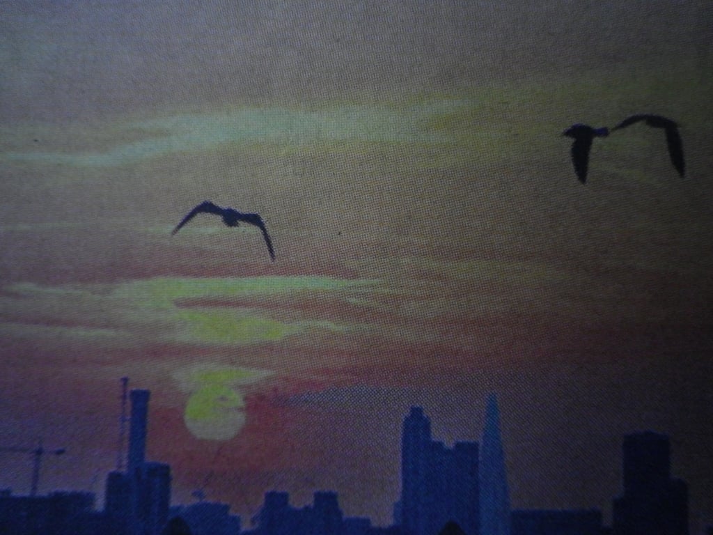 Dawn Over London ,A4 unframed, mounted,free hook &easel, free shippingef 4019