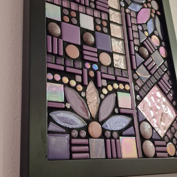 "Purple Crush" Glass mosaic wall decor
