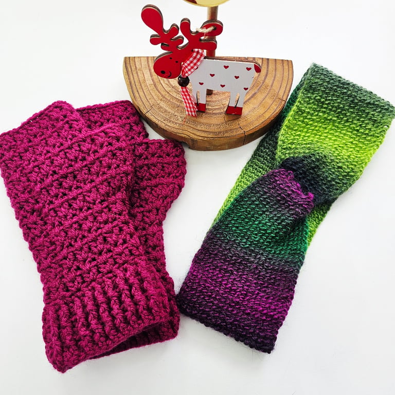 Gift Set - Plum Hiking Mitts & Ear Warmer