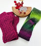 Gift Set - Plum Hiking Mitts & Ear Warmer