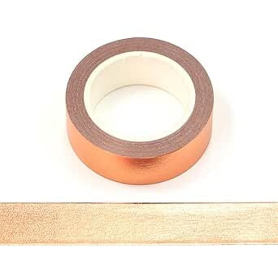 Syntego Solid Foil Washi Tape Decorative Self Adhesive Masking Tape 15mm x 10 Me