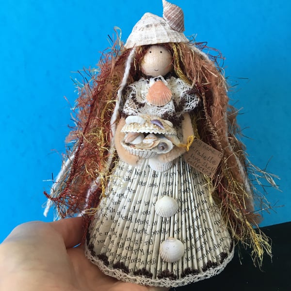 Fairy Doll Folded Book Art Decoration, Sea Shells