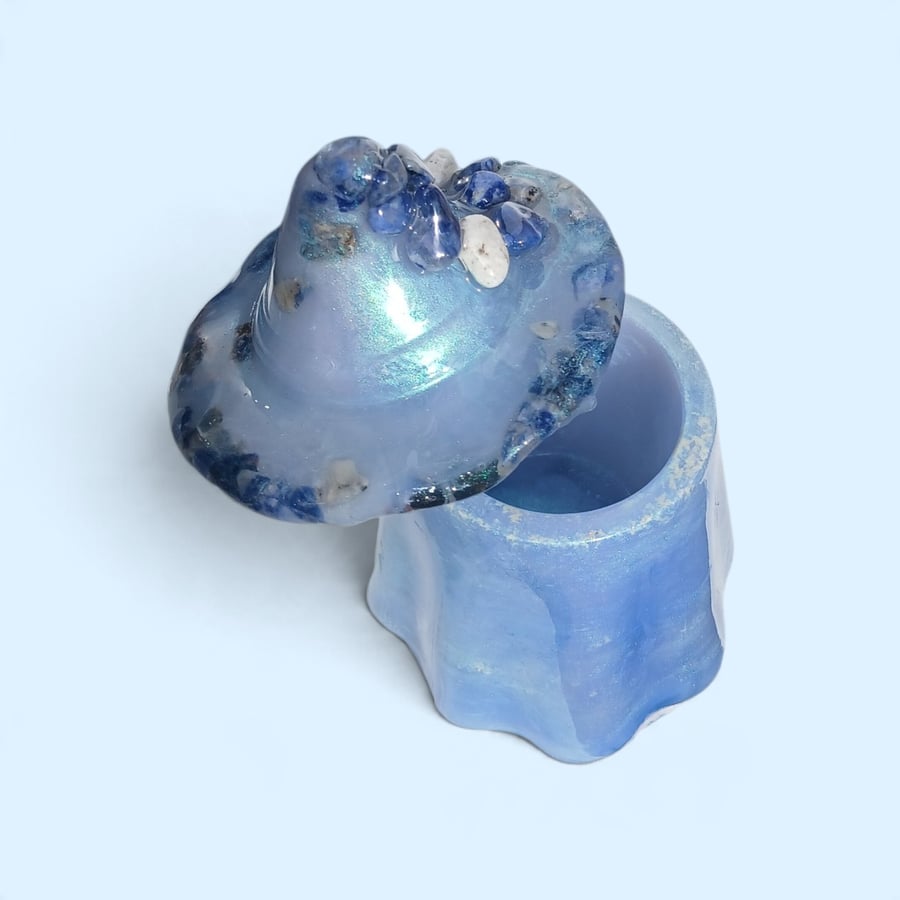 Witchy Ghost trinket pot (lapis lazuli)