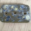 Heart soap dish galaxy blue