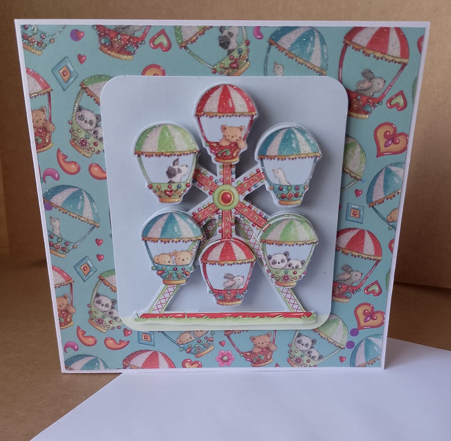 Fun Fair Big Wheel 3D card