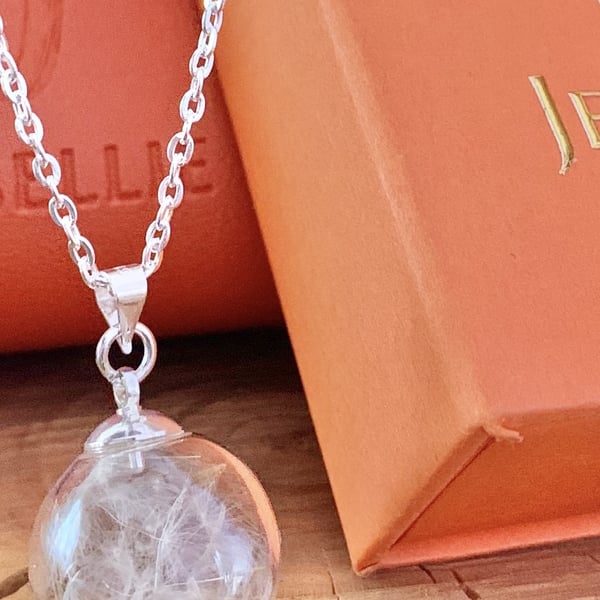 Delicate Dandelion Globe Necklace