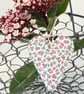 LIBERTY PRINT FLORAL MINI HEART - little pink buds - Image 3