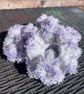 Purple and white scrunchie 