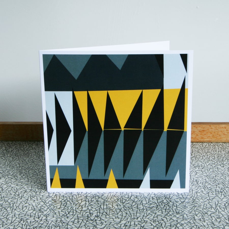 Mid Century Abstract Greeting Card - Dazzle 'Pop' 