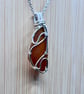 Scottish Sea Glass Pendant, Swirl design - Brown - Absolutely beautiful!