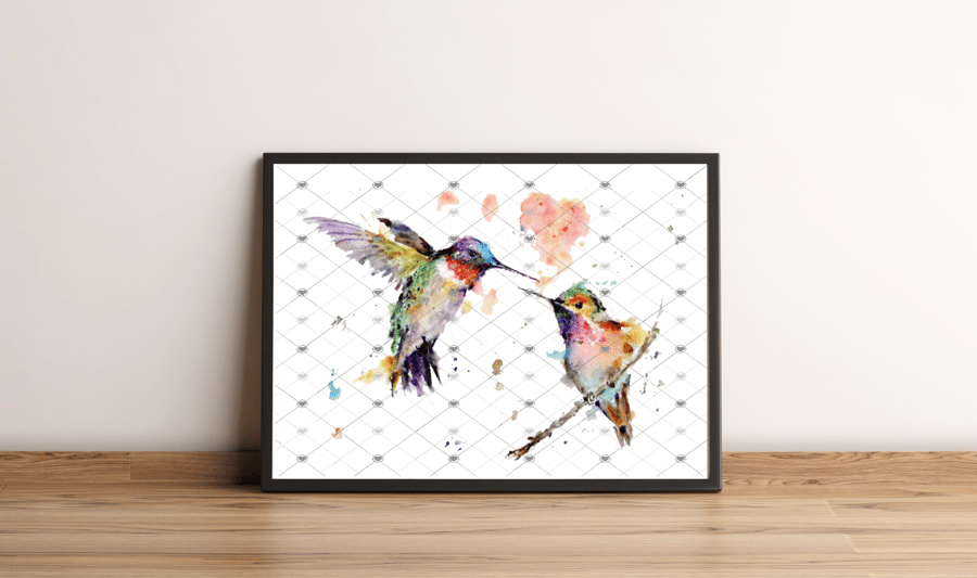 Hummingbird A4 Print, Hummingbird Custom Print, Personalised Wall Art