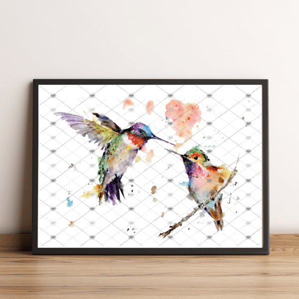 Hummingbird A4 Print, Hummingbird Custom Print, Personalised Wall Art