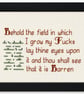 Behold the Field – Funny Sweary Rude Quote Handmade Framed Cross Stitch - Image 5