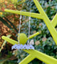 HALLOWEEN BAT EARRINGS white cute bat drop bar - Image 4