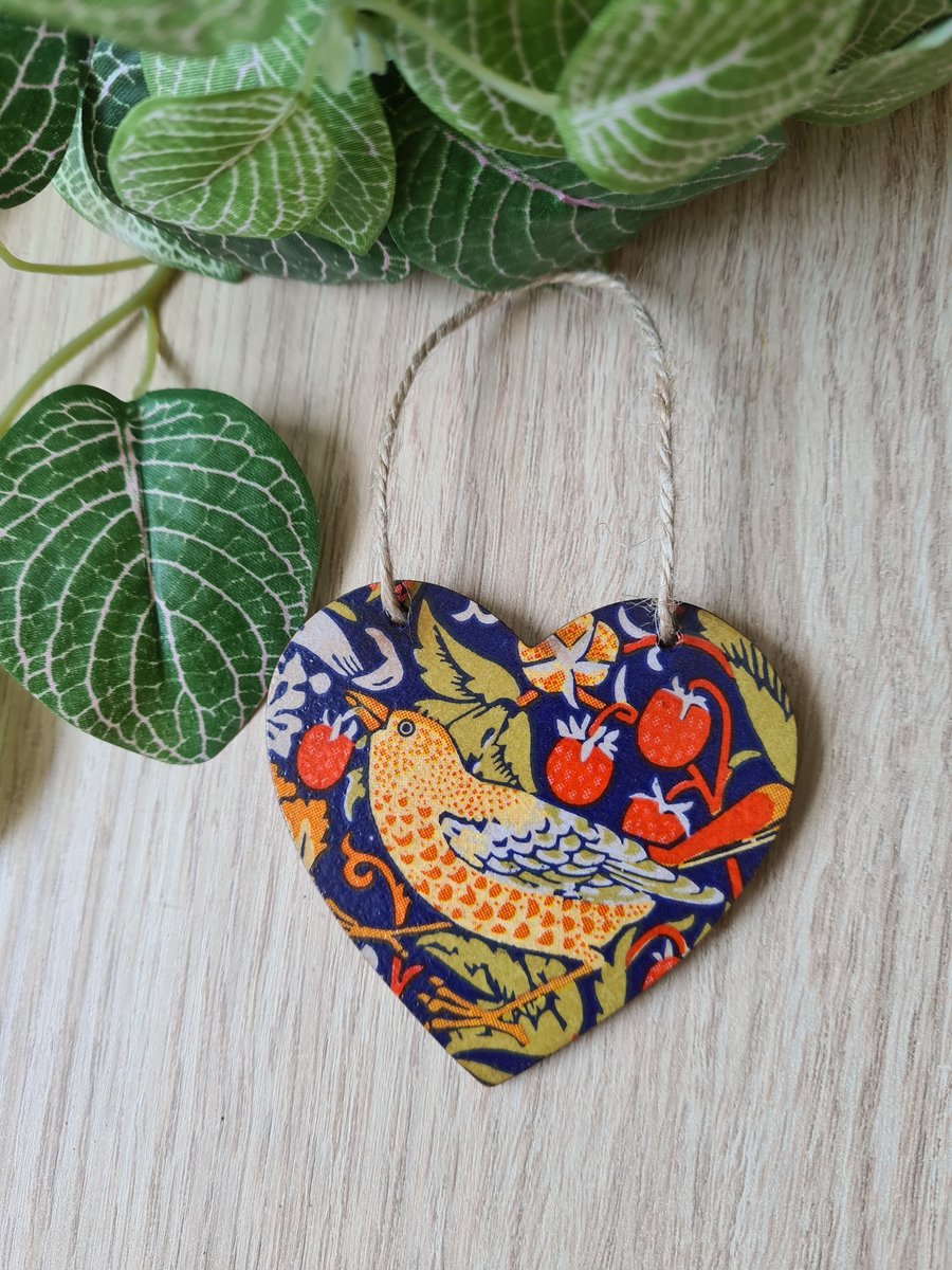 William Morris design Strawberry Thief hanging decoration decor letterbox gift