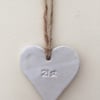 Loveheart hanger, gift idea, handmade pottery, wedding, birthday christmas gift,