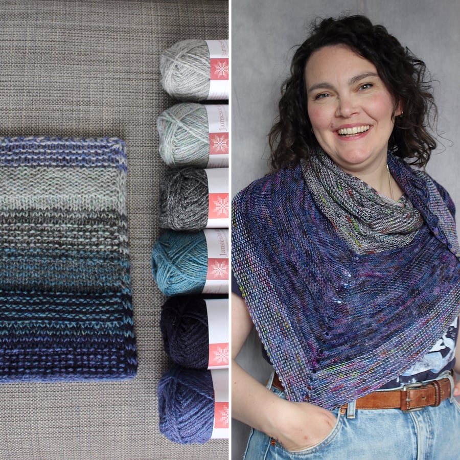Only Connect Shawl Kit (cool colours)