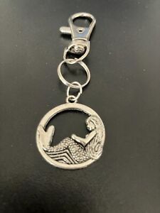 mermaid keyring bag charm zip puller swivel clip on key chain lanyard