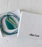 Teal Glass Pebble adjustable pendant necklace - Image 5