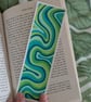 Handmade Green Swirl Bookmark
