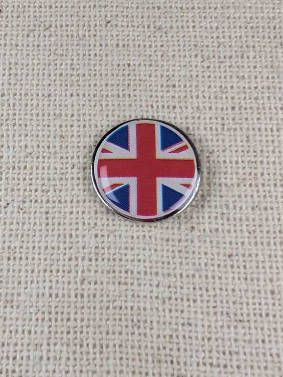 Union Jack Flag Badge - Large Resin Topped Pin Badge - British Flag Pin