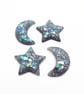 12 Handmade Celestial Charms in Orange, Yellow & Green - Image 5