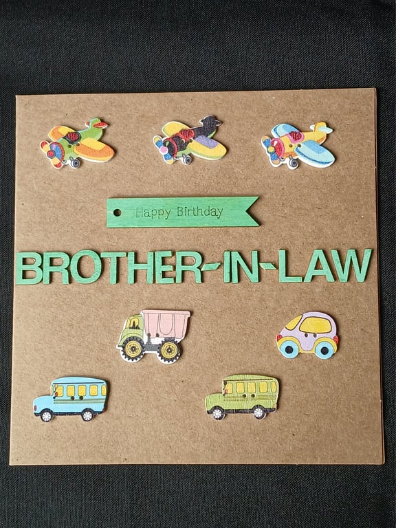 Handmade, brother-in-law birthday card 