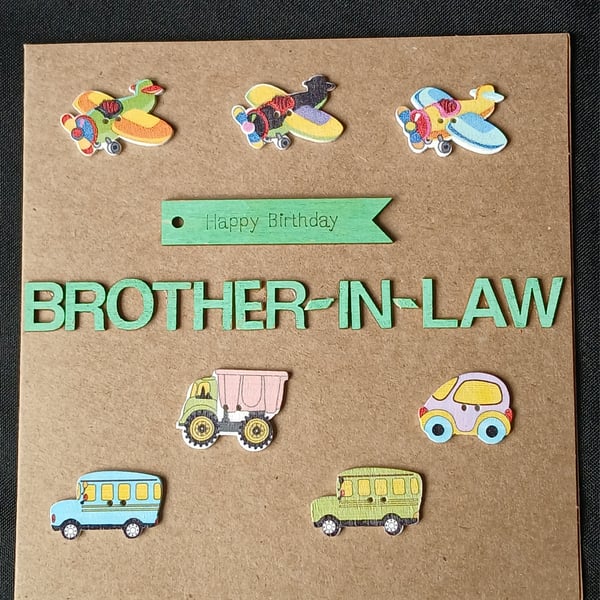Handmade, brother-in-law birthday card 