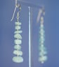 Dangle drop earrings with Blue Morganite and Sterling Silver - Image 3