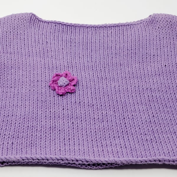 Purple 100% Organic Cotton Baby Jumper 6 - 12 Months